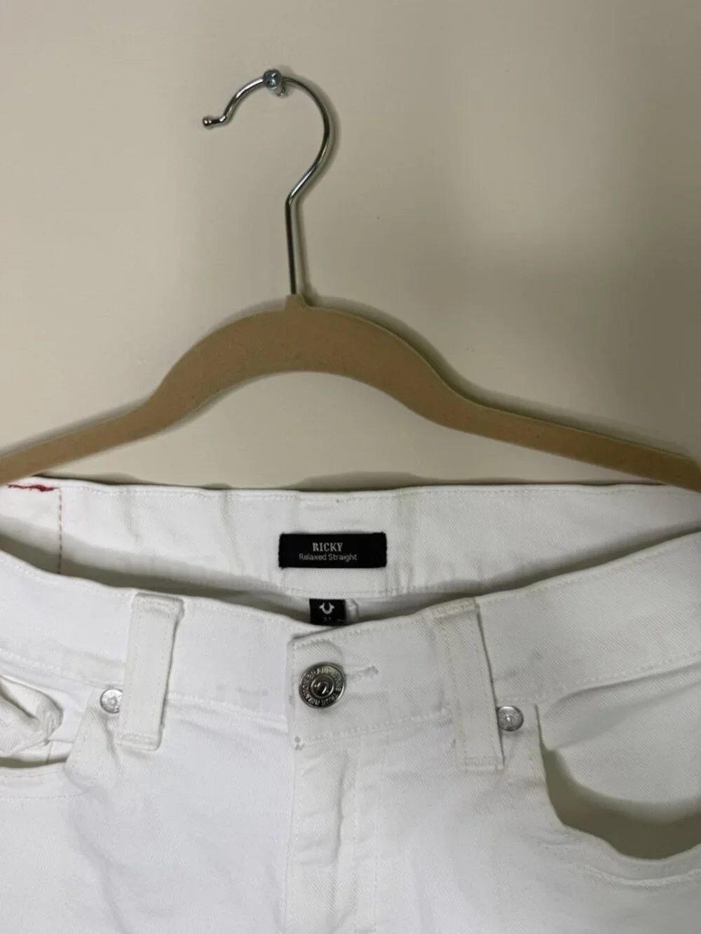True Religion Ricky Relaxed Shorts Straight White